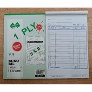 5"×8" 60g 80's 1ply Nombering Buku Bil / bill bk-1pc