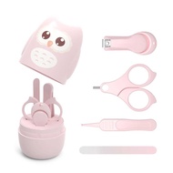 Baby Nail Clipper Set with Owl Storage Box Newborn Nail Clipper Scissors File Tweezers Infant Nail C