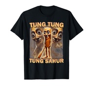 Tung Tung Tung Sahur Funny Meme Brain Red Tシャツ