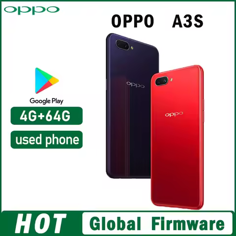 OPPO A3S smartphone Global firmware Qualcomm Snapdragon 450 4230mAh camera 13MP Android 8.1 used pho