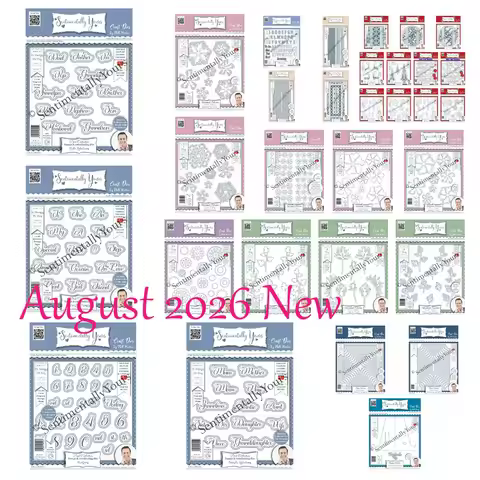 Sentimentally Yours August 2026 New Male Relatives A5 Die Set Metal Cutting Dies Stamp DIY Scrapbook