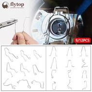 FLYTOP 9/12Pcs Car Headlamp Light Bulb Retainer Spring Clips Buckles Metal Headlight Bulb Spring Cli