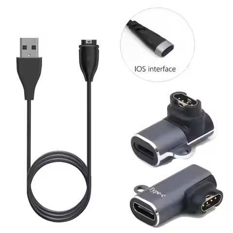 Charging Cable for Garmin Fenix 7/7S/7X/6/6S Forerunner 745 Venu Instinct Micro USB Type C IOS Watch