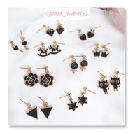 READY STOCK「CT2」Ins Style Fashion Earrings| Heart Shape | Rocking Horse | Diamond | Rose | Triangle 