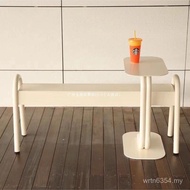Iron Shopping Mall Art Pendulum Milk Tea Korean Simple Long Coffee Shop Stool Bench Bench Leisure Pa