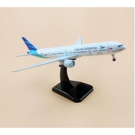 LARGE Size Garuda Indonesia PLANE Diecast MINIATURE WITH Boeing WHEELS B777-300ER MADE OF IRON