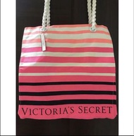 全新Victoria’s Secret 維多利亞的秘密海灘桃粉漸層帆布托特包