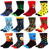 Funny happy couple socks cartoon funny candy mid socks trend sports cotton socks