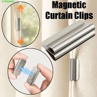 SYNCHRO  Curtain Clips, Closely Fit Powerful  Hold Drill-Free Clips, Prevent Light Leaking Reusable 