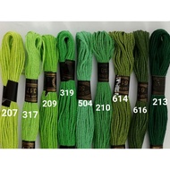 HIJAU Stitch Rose Series Green Cross Stitch Embroidery Thread