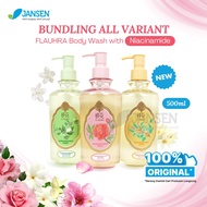 Flauhra Liquid Soap Bundle All Varian 500ml By Bee Flower - Sabun Cair Tawon Import Sandalwood Rose