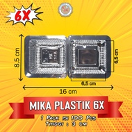 Plastic Cake Mica Size 6X contains 100 pcs Food Grade