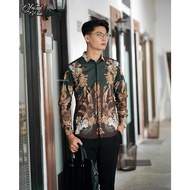 KEMEJA Mensbatik - ARYA BHATARA - men's batik - batik shirt - long sleeve men's batik - modern men's