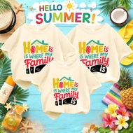 &COD RINASTUDIO Family Set Short-Sleeved T-Shirt Round Neck Pure Cotton Collection Pattern For Adult