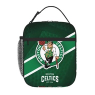 Boston Celtics Kids lunch bag Portable School Grid Lunch Box Student with Keep Warm and Cold