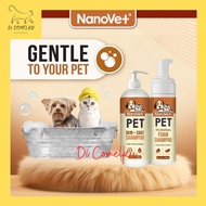 (200ml) Nanovet® Pet Skin + Coat Shampoo / No Rinse Waterless Pet Foam Shampoo / Syampu Kucing Nano 