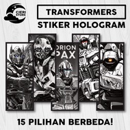 Transformers Optimus Hologram Sticker Bumblebee Megatron Shockwave Soundwave Waterproof Sticker