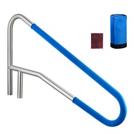 SucceBuy 54 x 32 inch Pool Rail 220 lbs Load Capacity Detachable Nonslip Sleeve Recessed or Base Mou