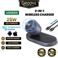 UGREEN 2 in 1 Qi2.2 25W Magnetic Wireless Charger Magsafe Strong Magnet Fast Charging iPhone 17/16 A