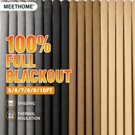 5/6/7/8/9/10Ft Curtain 100% Blackout Curtains with Black Liner Modern Ring High Quality Curtains