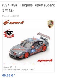 Spark 1/43 Porsche 997