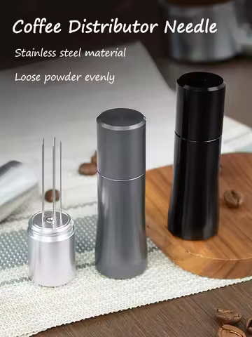 ITOP Coffee Cloth Powder Needle Black Stainless Steel Coffee Powder Disperser Coffee Leveler Loose P
