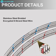 [COLORFUL] 2PCS 60cm Stainless Steel  FOR BRAIDED  Hose Extension Pipe G3/8×M10 Connector