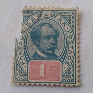 Perangko Prangko Kuno Tua Sarawak 1 Cent 1899