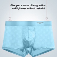 5Pcs Men'S Boxer Antibacterial underwear Pants Ice Mesh Summer Thin Breathable Traceless Boxer Pants H364#0071