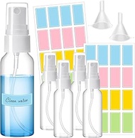lomdung Pack of 6 50 ml Spray Bottles, Transparent Empty Fine Mist Spray Bottle, Travel Atomiser, Sm
