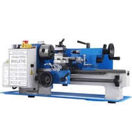 Mini Metal Lathe Machine 7"x14" 180x350mm  Variable Speed for Metal Turning Drilling Threading Woodworki