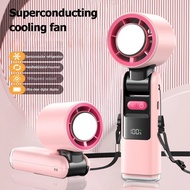 OFC 6000mAh 199-Speed Mini Turbo Fan with Light Digital Display | Kipas Mudah Alih Kuat Boleh Cas & 