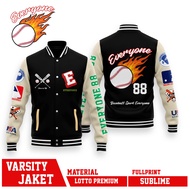 JAKET VARSITY EVERYONE 88 JAKCET VARSITY BASEBALL MLB- JAKET OLAHRAGA VARSITY
