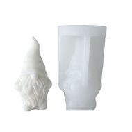 CHUNIY Silicone Santa Claus Mold Dwarf 3D Candle Mold Epoxy Resin Cute Soap Mould Christmas Decorati