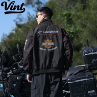Vint F1 Harley Riding Jacket For Men Black Retro Embroidery Windbreaker Jacket For Women Motocycle