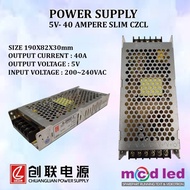 Power Supply Running Text 5 Volt - 40 Ampere Slim Czcl