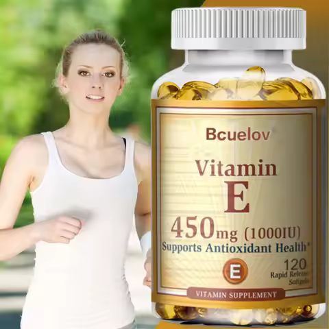 Vitamin E 1000IU Capsules - Supports Skin, Cardiovascular Health, Boosts Immunity, Anti-aging, Skin