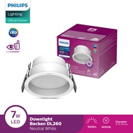 Philips LED Downlight Becken DL260 7W 40K Semi White