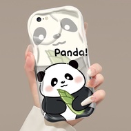 Casing HP iPhone 6 Plus 6s Plus 7 Plus 8 Plus SE 2020 Case Transparent Cellphone Cover panda Pattern New Silicone Case Double Protective Simple Case Softcase