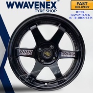 **1biji**TE37SL 16” SPORT RIM kereta WHEELS Myvi Axia Saga blm Wira Kelisa Honda city Vios Alza old 