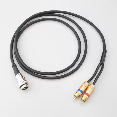 NAIM 5 Pin Din Twist Locking connector to Stereo RCA Phono Cable Stereo OFC Copper Pure Cable for BO