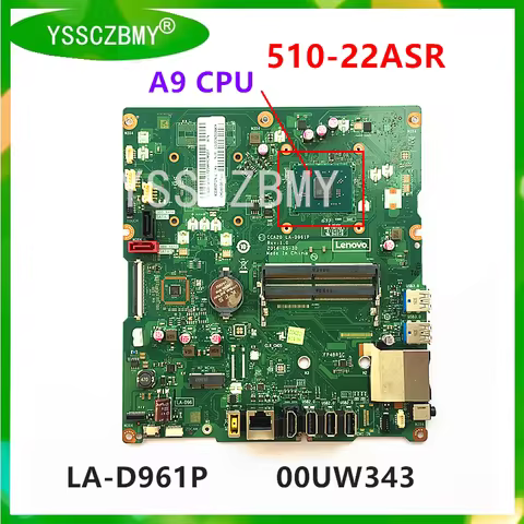 LA-D961P Motherboard FOR Lenovo AIO 510-22ASR Motherboard AIO 510-23ASR Motherboard With E2 A6 A9 CP