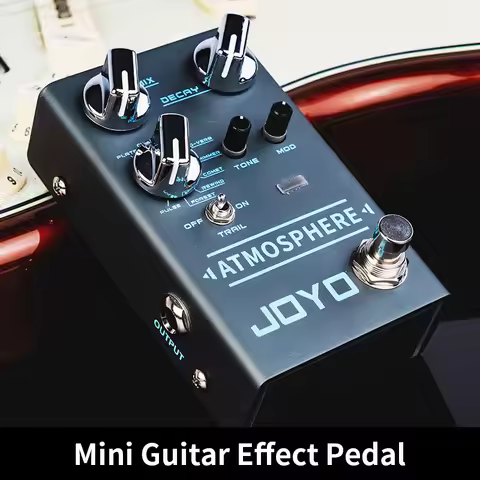 JOYO-R-14 ATMOSPhere Reverb, Guitar Pedal, SPRING, CHURCH, PLATE, EKO-VERB, SHIMMER, COM, REWIND, FO