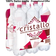 Cristallo Swiss Mineral Water - Mild Sparkling (6 x 1.5L) best before 28 Feb 2023