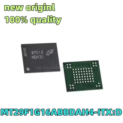 (2piece) 100% New MT29F1G16ABBDAH4-ITX:D TR NAND SLC 1G 64MX16 63VFBGA Chipset