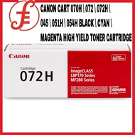 CANON CART 070H \ 072 \ 072H \ 045 \ 051H \ 054H BLACK \ CYAN \ MAGENTA HIGH YIELD TONER CARTRIDGE