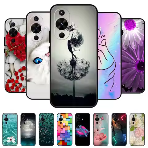 For Huawei nova 12s Case nova12S Black Cover Lion Wolf Silicone Soft Back Cases For Huawei nova 12s 