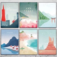 Henry R. Rivers Landscape Poster Prints, Modern Wall Art,Bedroom,Dining Room,Bar,Cafe,Home Decor,No 