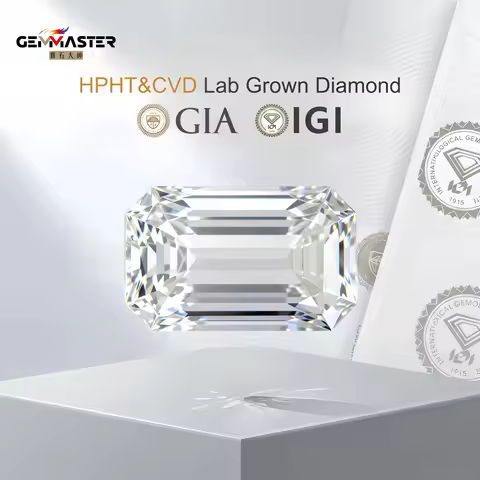 Emerald cut Lab Grown Diamond Loose D-F VS-VVS CVD HPHT Diamond With GIA IGI certificate Synthetic d