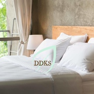 3F white striped T300 cotton hotel bed sheet set in all sizes for (mattress height 5cm-27cm)